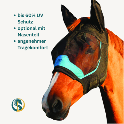 Woof Wear Fliegenmaske mit 3D Ohrenschutz und bis zu 60% UV-Schutz