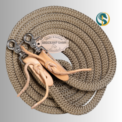Brockamp Zügel geschlossen 13mm mit Lederadapter aus Polyester in Profiqualität